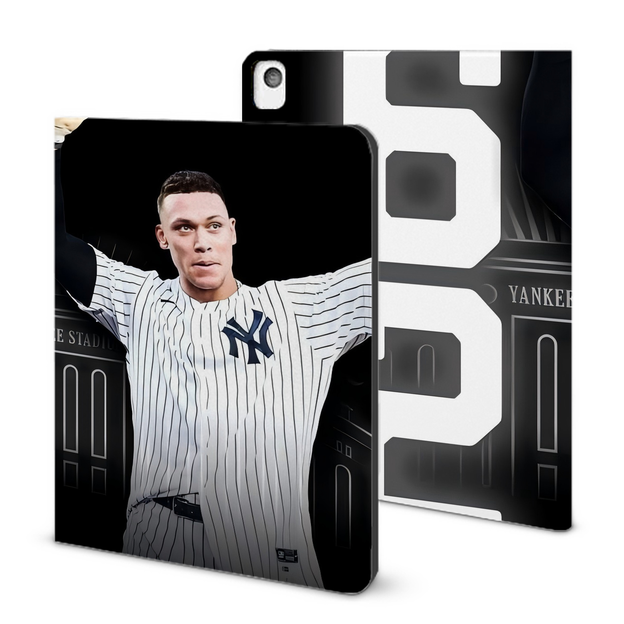 Aaron Judge 62nd Home Run IPad Book-Style Case With Pencil Slot – Slim PU & TPU Cover – Full Protection, Precise Fit, Water & Scratch Resistant